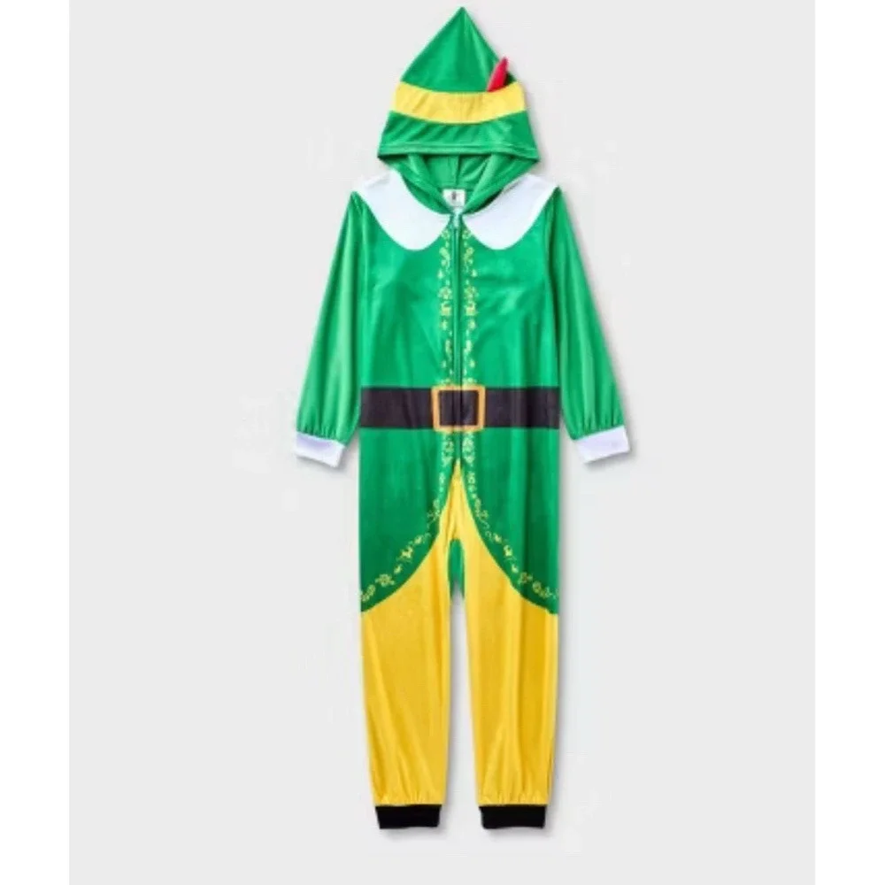 Kids' Buddy the Elf Christmas Long Sleeve Union Suit - Green Size small 6/7